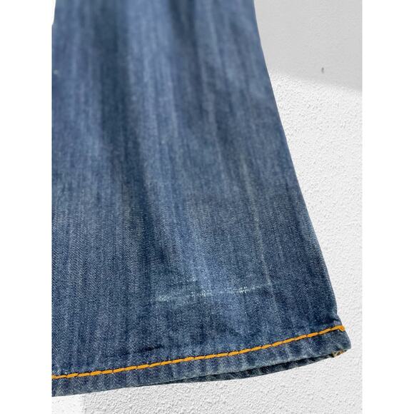 Akoo Dark Wash Jeans, Straight Leg,Embroidered Pockets,  Size 40/32 - Picture 3 of 8